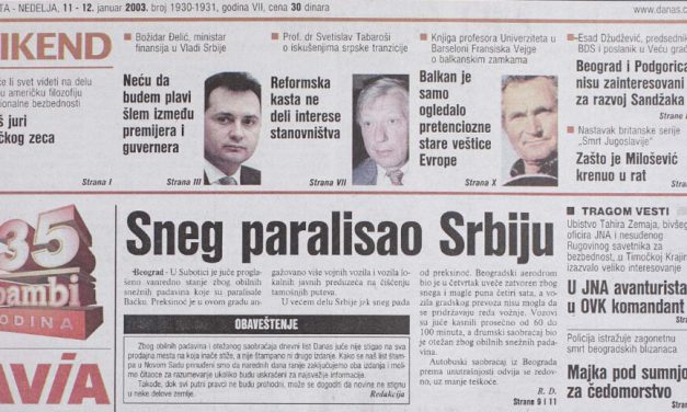 Smetovi od dva metra i 5.000 tona soli: Kakav je bio januar pre 20 godina?
