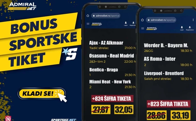 AdmiralBet i Sportske bonus tiket