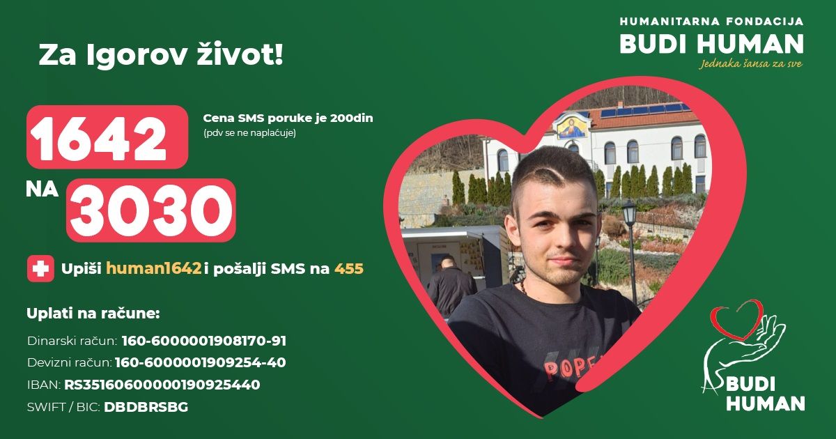 Igor (17) ima još 4 dana da skupi novac ili ga u ranama vraćaju iz bolnice: Nedostaje još 25.000 poruka