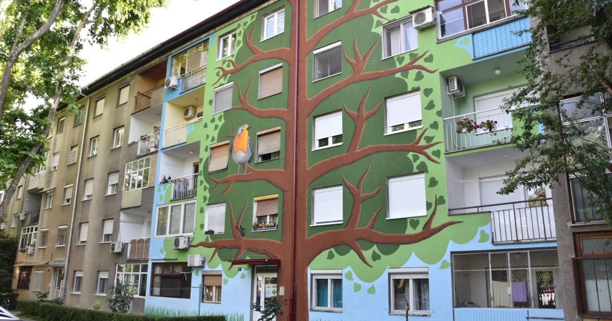 Izgubili „dobro drvo“ u superćelijskoj oluji pa mu oslikali mural: Pravilo hlad na Detelinari 52 godine