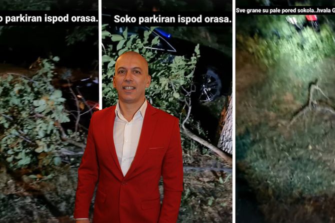 Topalko snimio haos u dvorištu nakon strašnog nevremena u Beogradu: Pokazao i u kakvom stanju mu je automobil