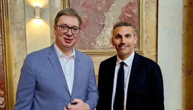 Aleksandar Vučić i vlasnik Mančester sitija zajedno gledaju meč na stadionu “Rajko Mitić”: Haldun je veliki prijatelj Srbije