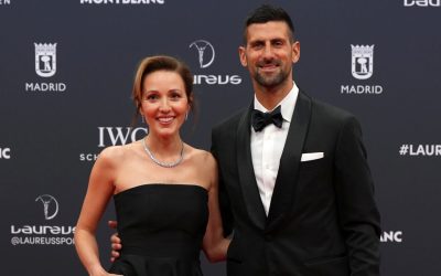 Đokovići na crvenom tepihu: Novak peti put najbolji sportista sveta a svi komentarišu Jelenin stajling FOTO