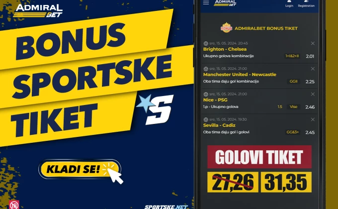 AdmiralBet i Sportske bonus tiket